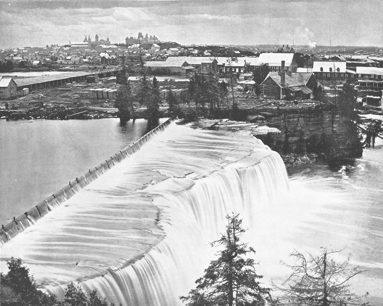 Ottawa, Canada, vanaf Rideau Falls door Unbekannt
