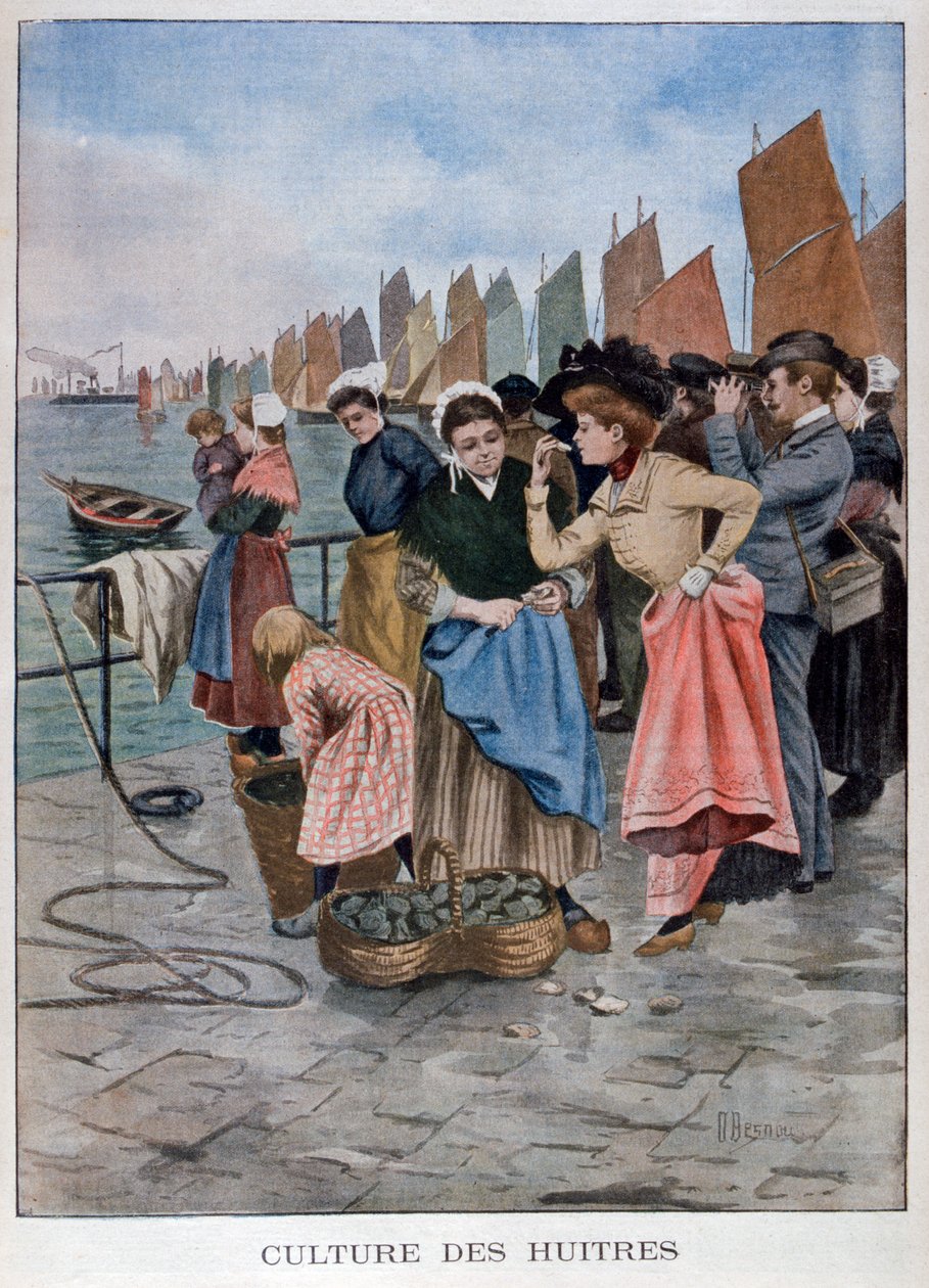 Oesterverkoper, 1902 door Unbekannt