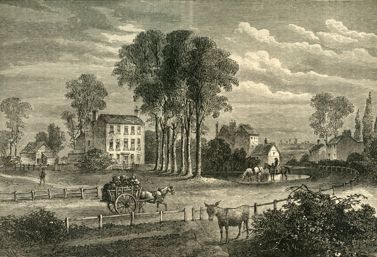Paddington Green in 1750, ca. 1876 door Unbekannt