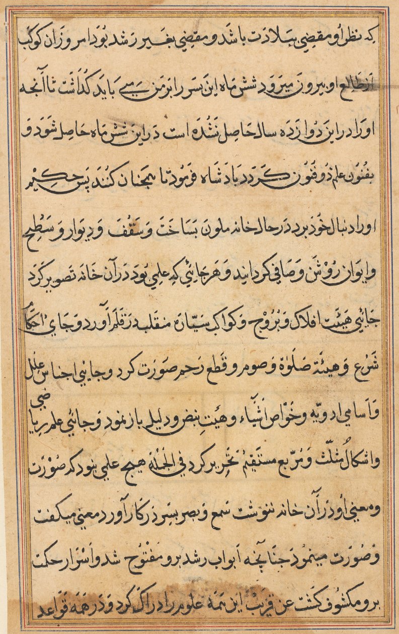Pagina uit Verhalen van een papegaai Tuti-nama: tekstpagina, ca. 1560 door Unbekannt