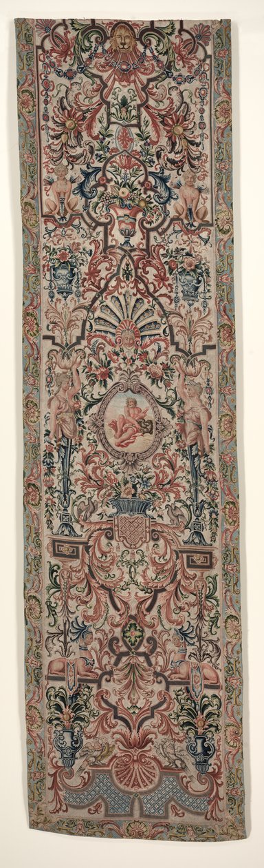 Paar Borduurwerk Bedgordijnen, c. 1690 door Unbekannt