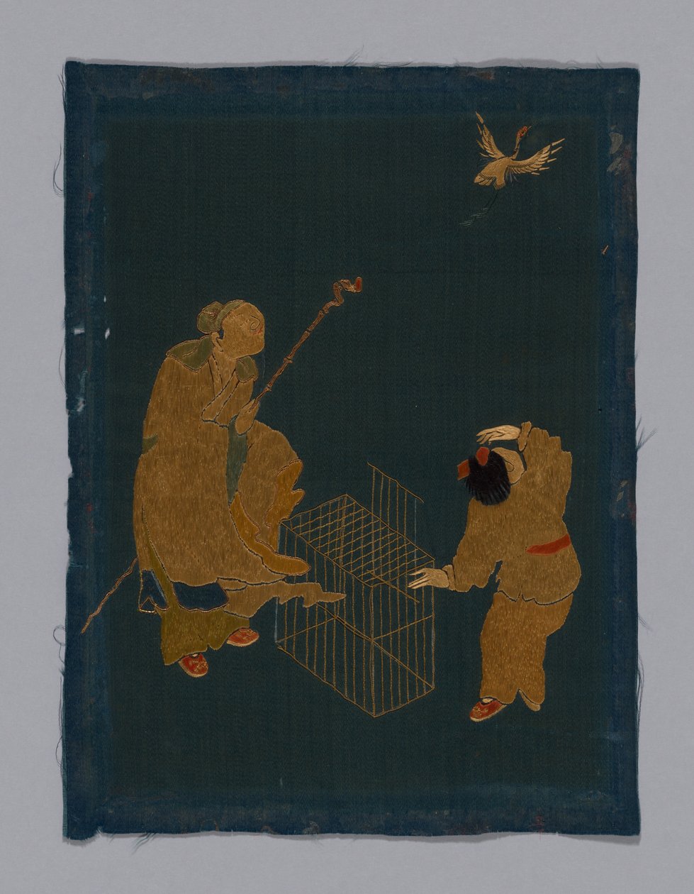 Paneel Meubelstof, China, Kangxi-periode, Qing-dynastie 1644-1911 door Unbekannt
