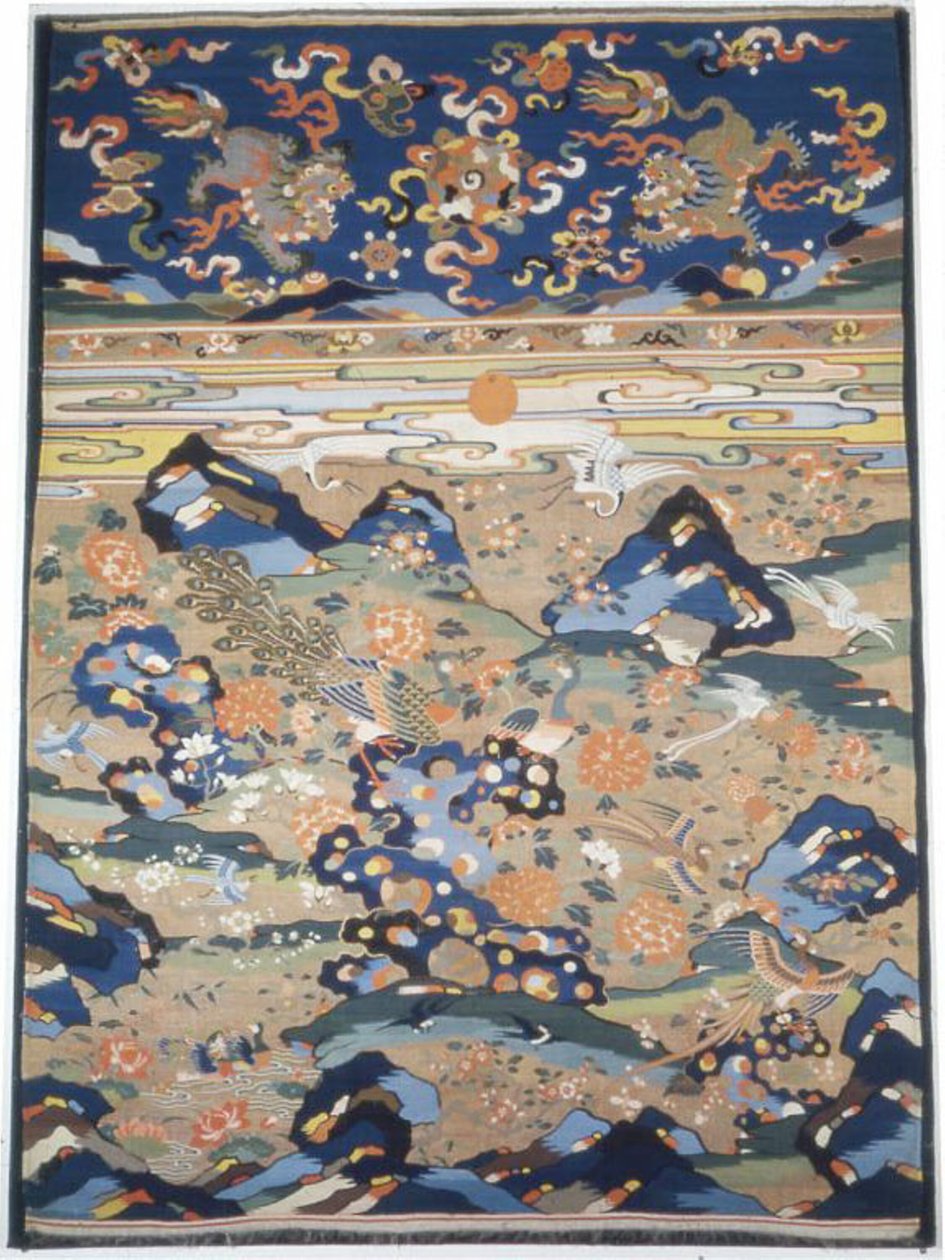 Paneel Meubelstof, China, Late-Ming-dynastie 1368-1644, Qing-dynastie 1644-1911 door Unbekannt