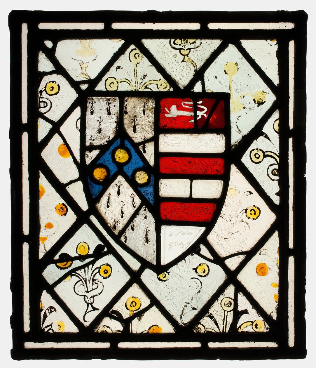 Paneel met Heraldisch Schild van Johnson, Brits, ca. 1500 door Unbekannt