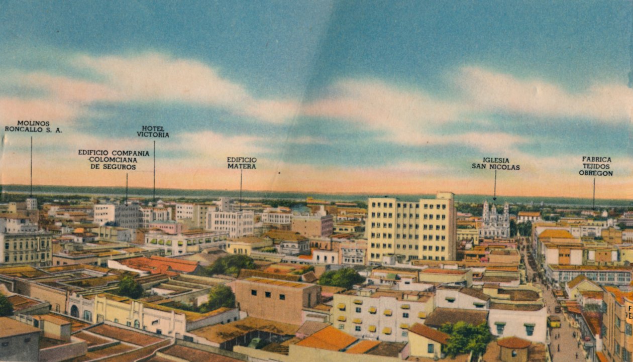Panorama van Barranquilla Centraal Sector, c1940s door Unbekannt