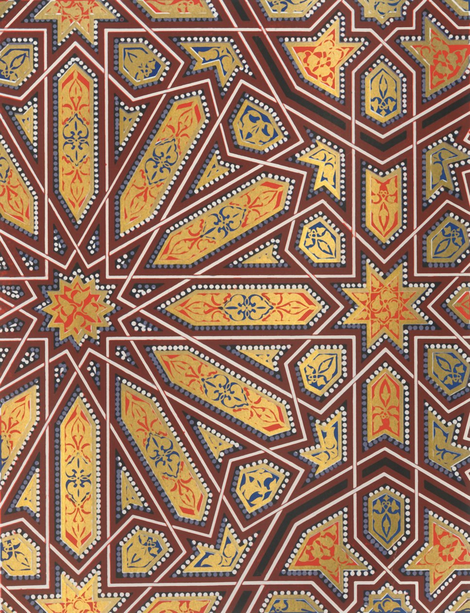 Deel van het plafond van de portiek van de vijverhof, 1907 door Unbekannt