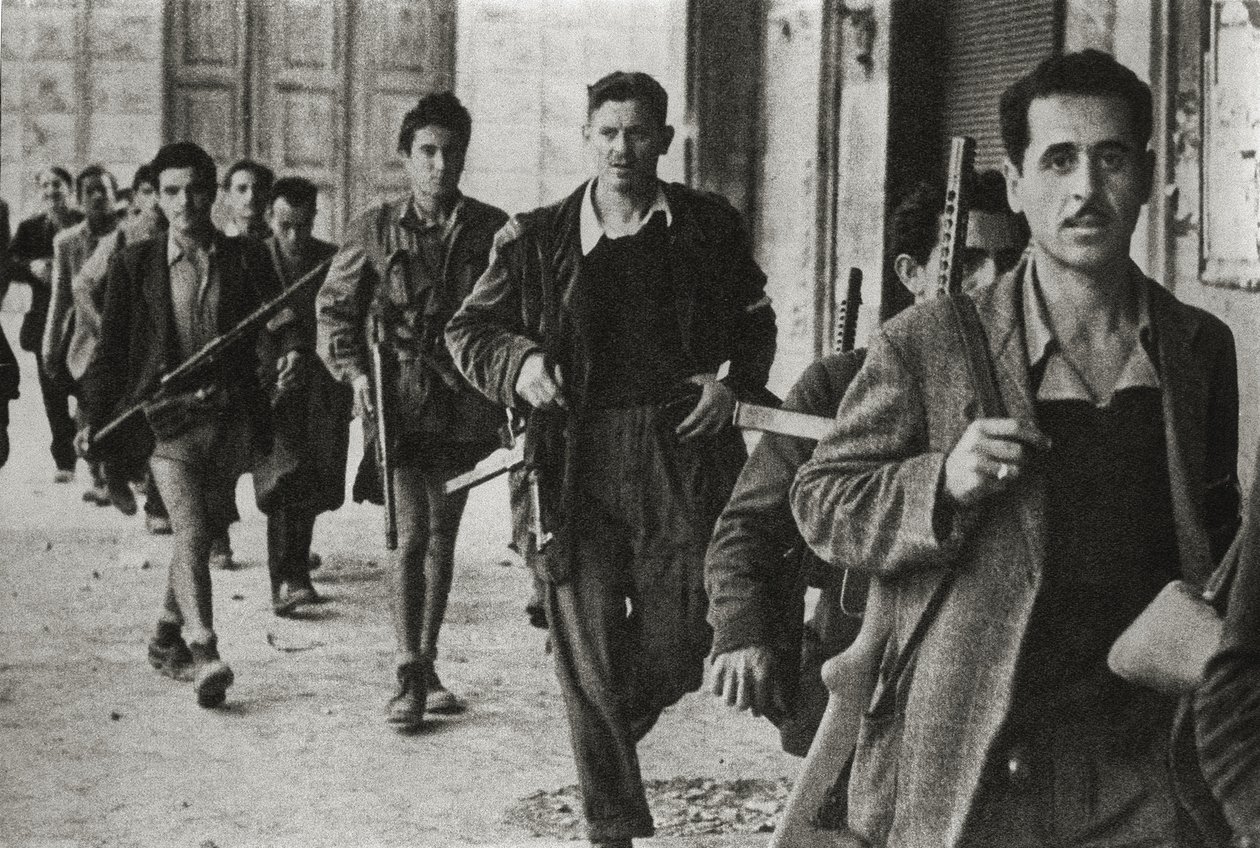 Partizanen in Cesena, Emilia Romagna, Italië, oktober 1944 door Unbekannt