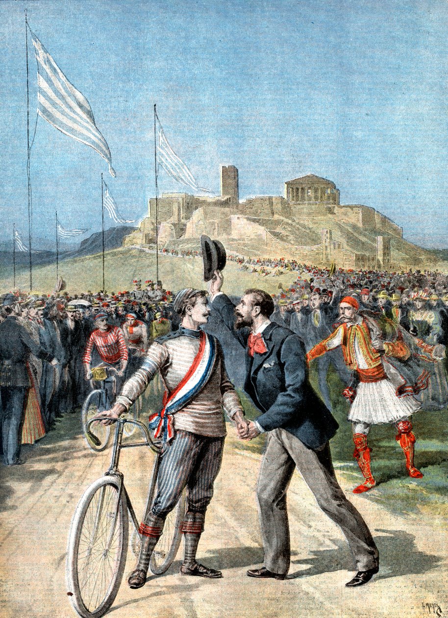 Paul Masson, winnaar van een wielerevenement op de Olympische Spelen, Athene, 1896 door Unbekannt