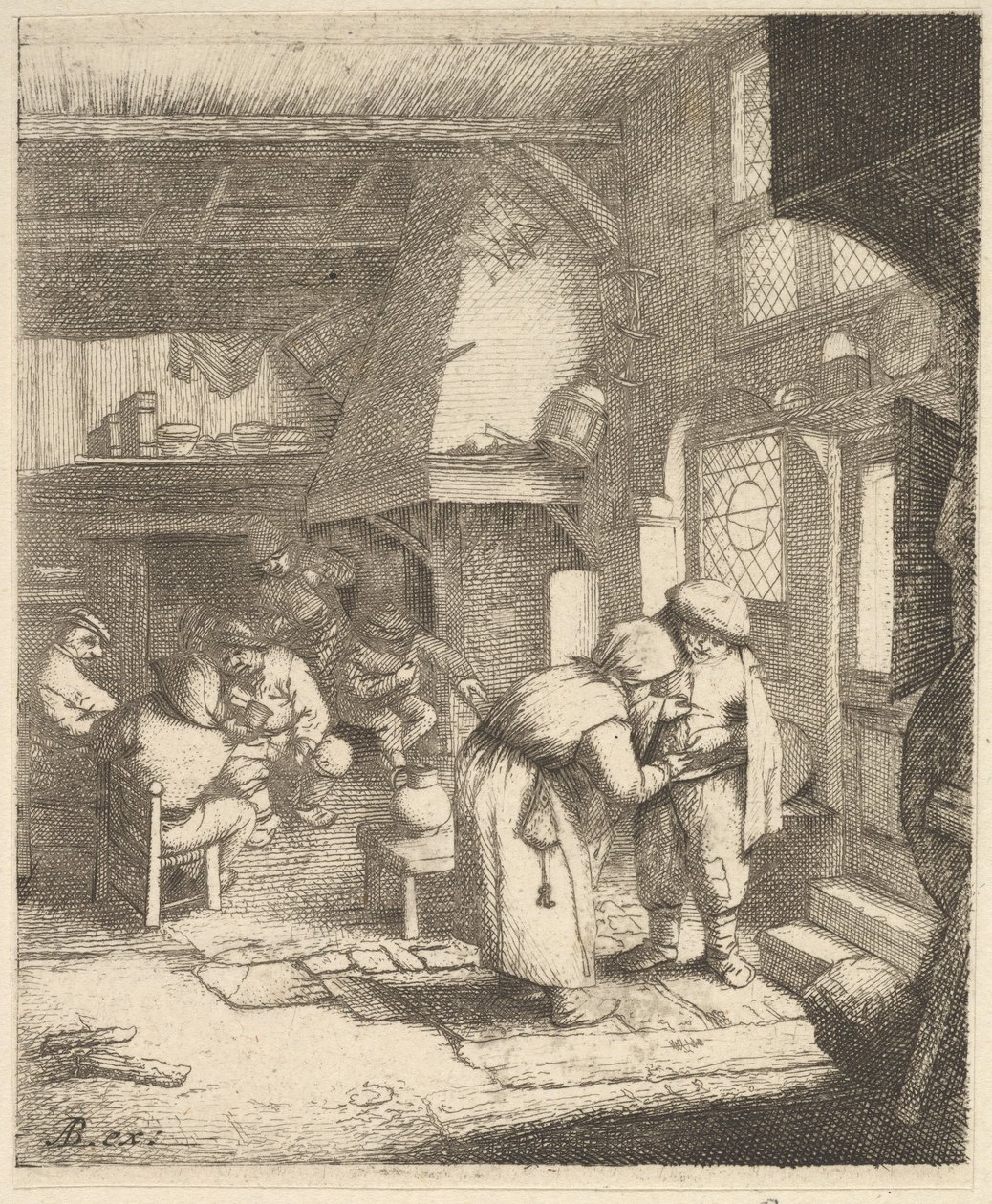 Boer die zijn rekening betaalt, 1610-85 door Unbekannt