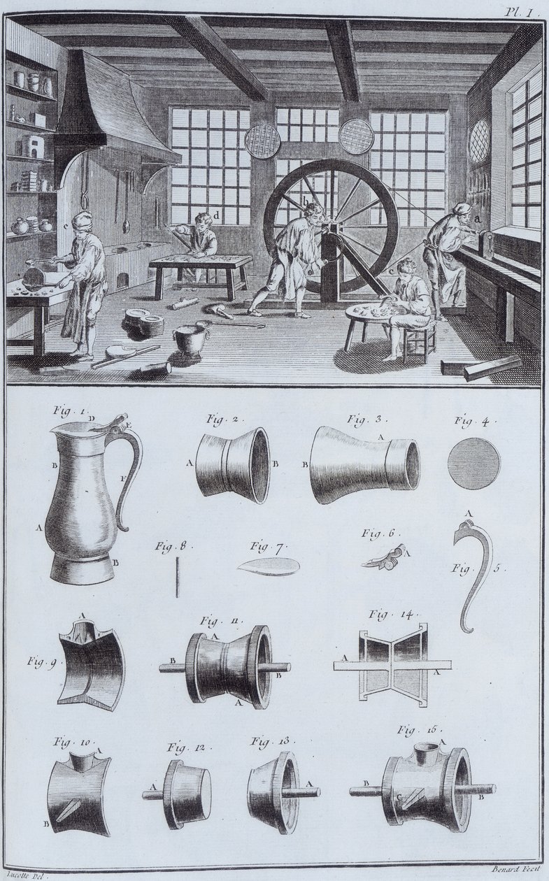 Tinbewerking, ca. 1750s door Unbekannt