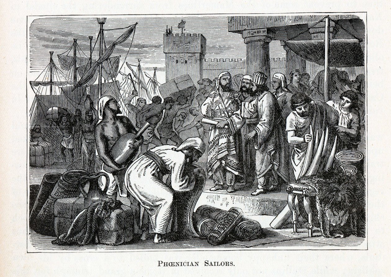 Fenicische Zeelieden, 1882 door Unbekannt