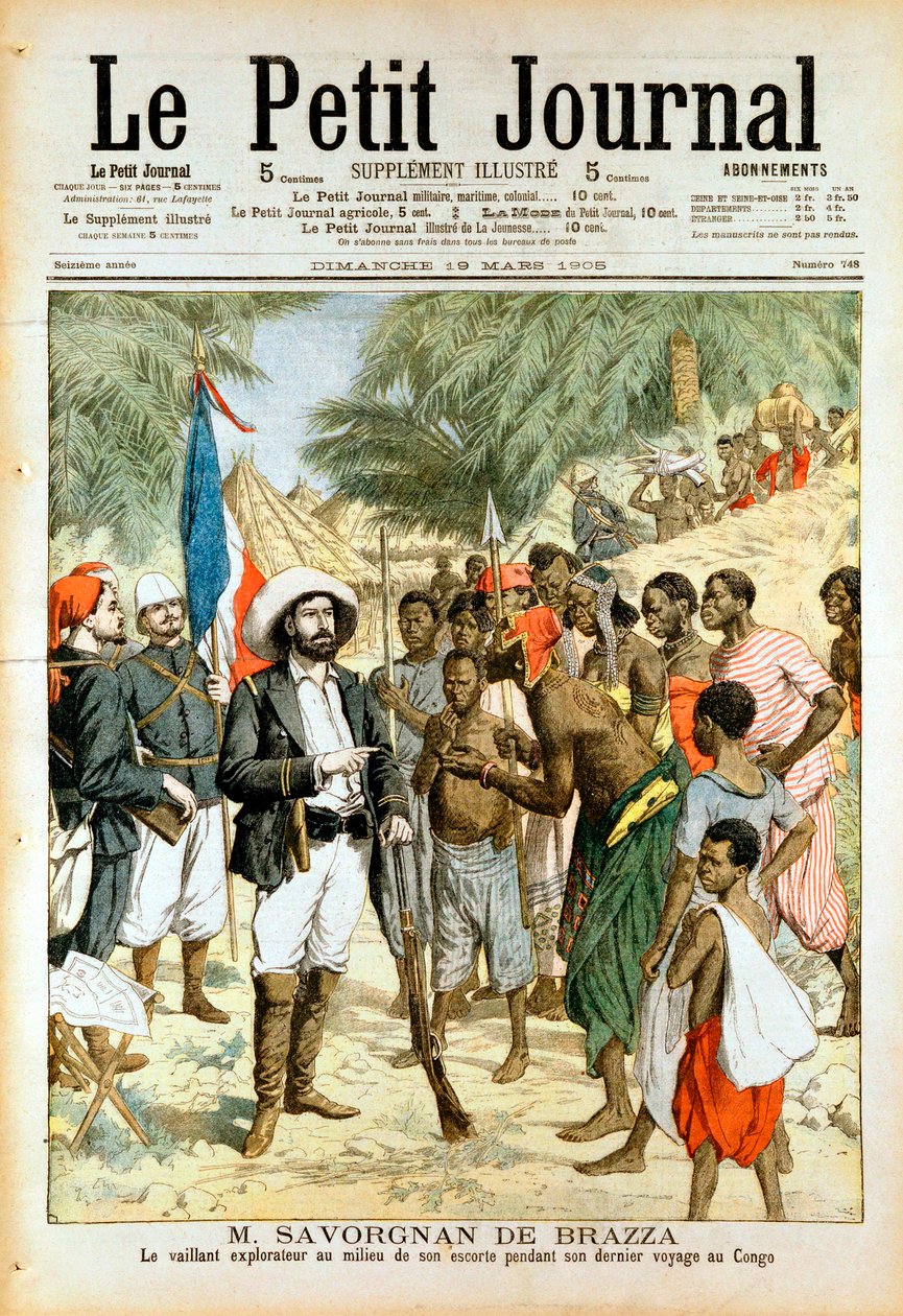 Pierre-Paul-Francois-Camille Savorgnan de Brazza, Franse ontdekkingsreiziger en oprichter van Brazzaville, 1905 door Unbekannt