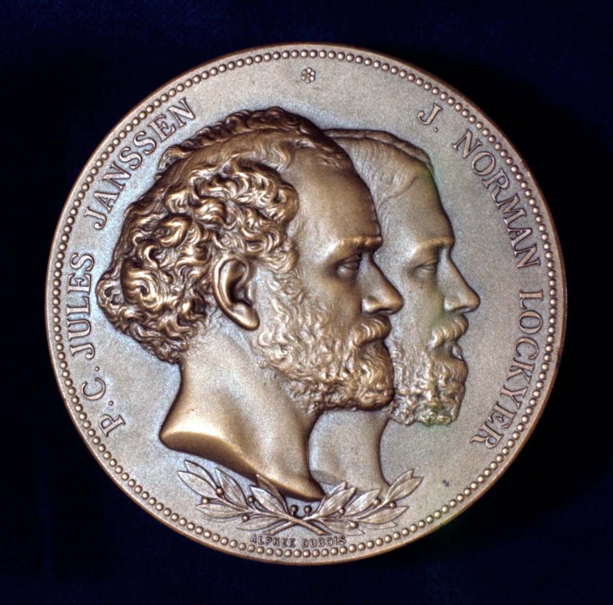 Pierre Janssen en Joseph Norman Lockyer, Franse en Engelse astronomen, 1868 door Unbekannt