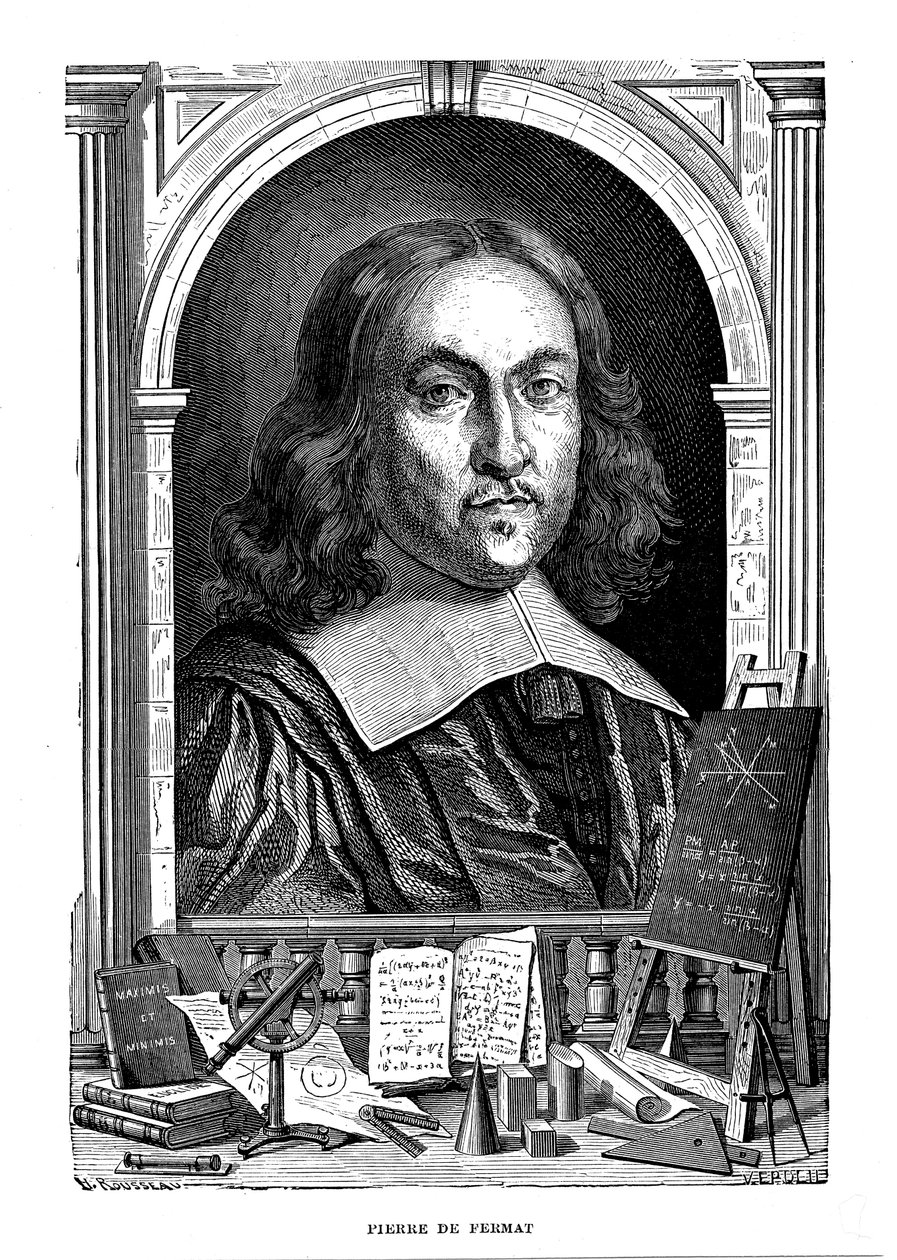 Pierre de Fermat, 17e eeuwse Franse wiskundige, 1870 door Unbekannt