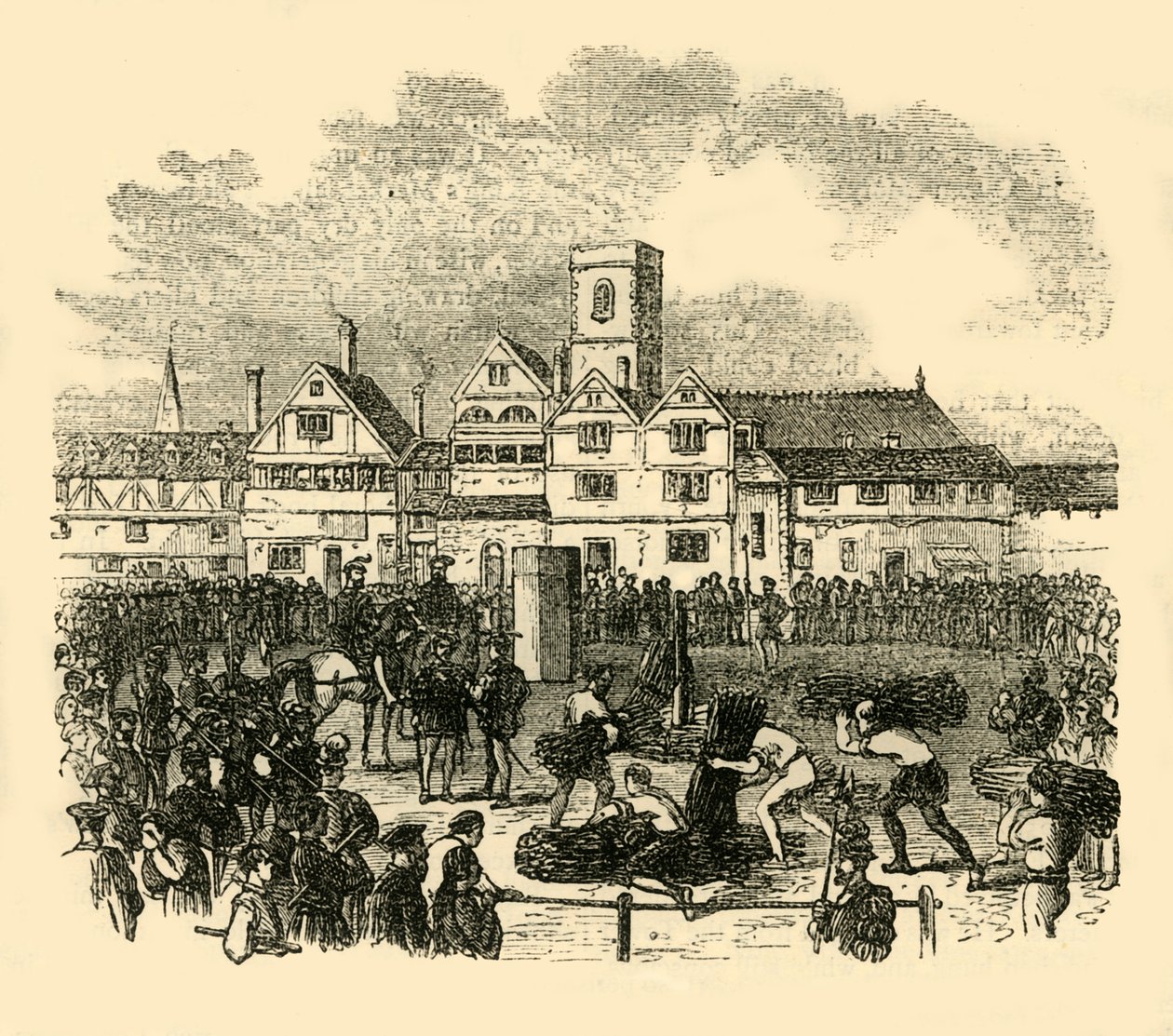 Plaats van executie in Old Smithfield, c1872 door Unbekannt
