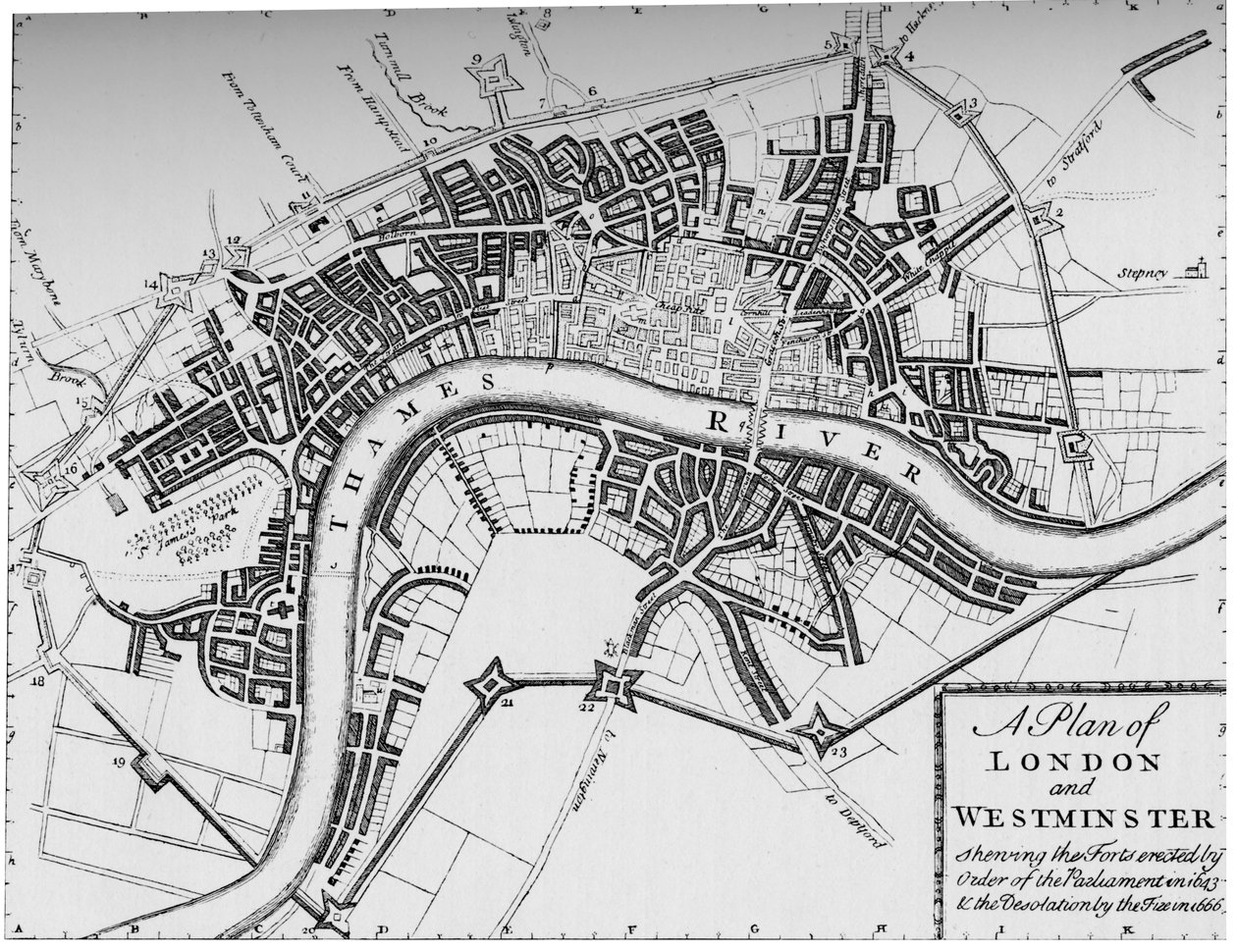 Plan van Londen en Westminster, 1749 1903 door Unbekannt