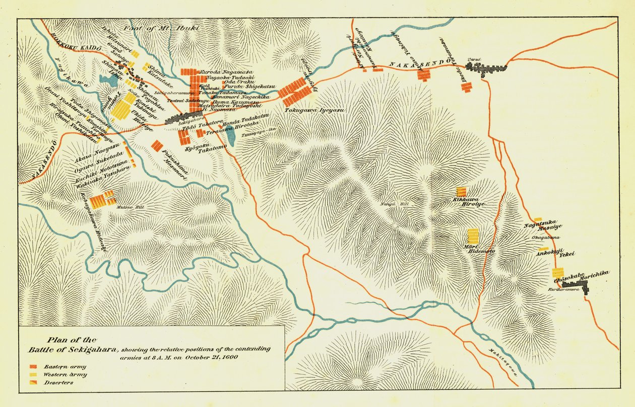 Plan van de Slag bij Sekigahara, 21 oktober 1600, 1903 door Unbekannt