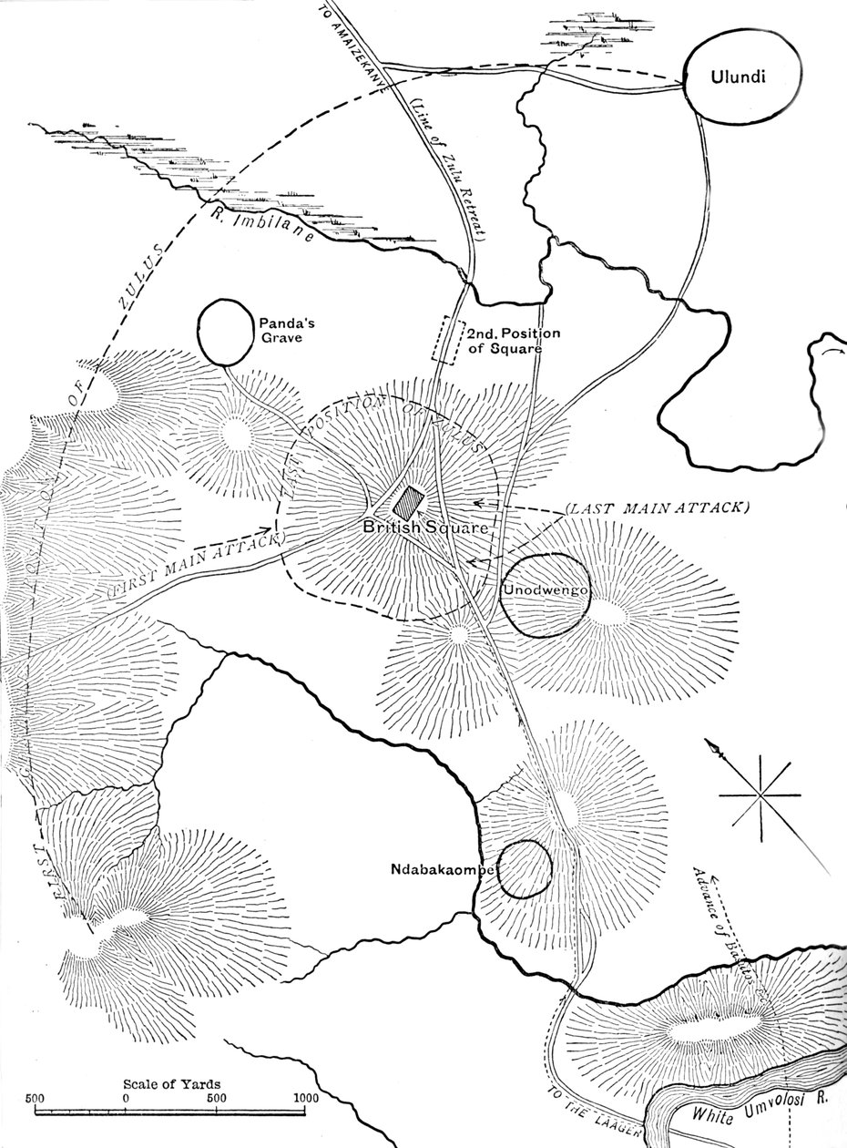 Plan van de Slag bij Ulundi, 4 juli 1879 door Unbekannt