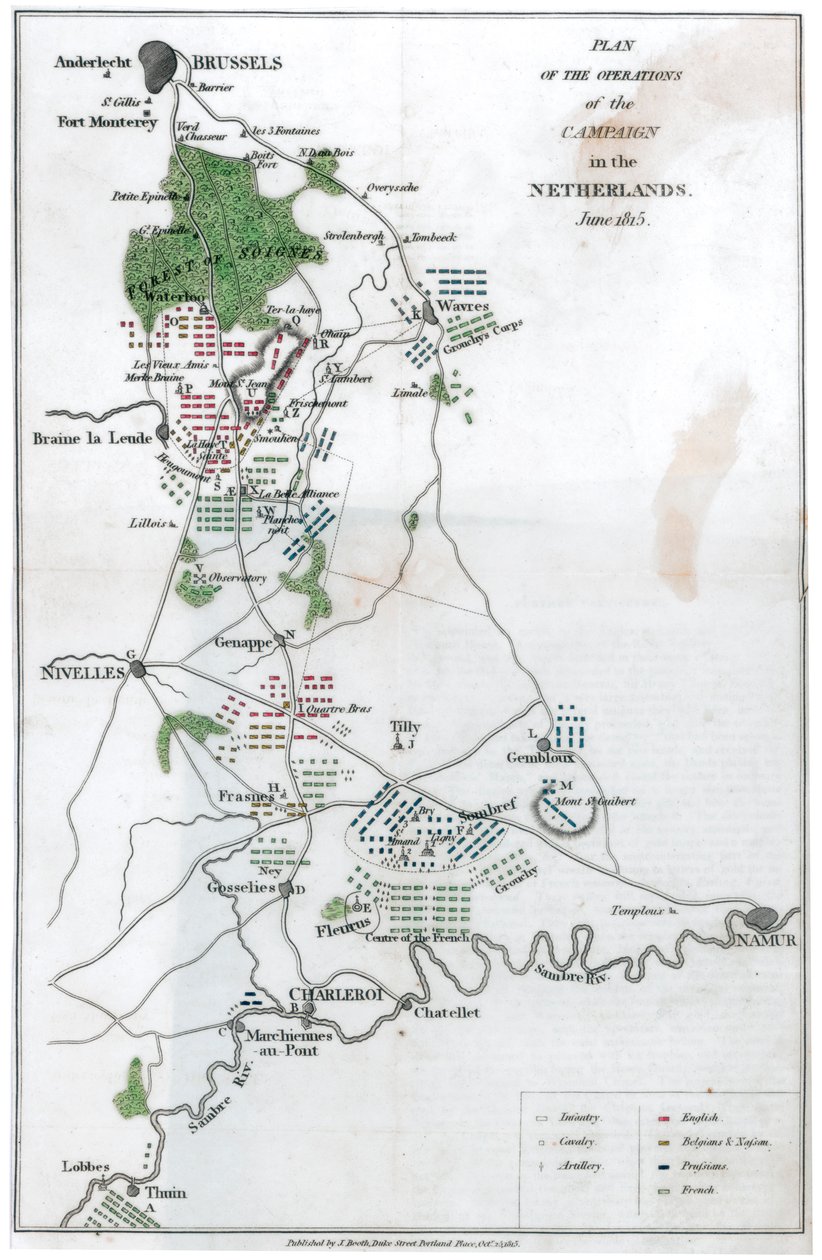 Plan van de operatie van de campagne in Nederland, juni 1815, 1816 door Unbekannt