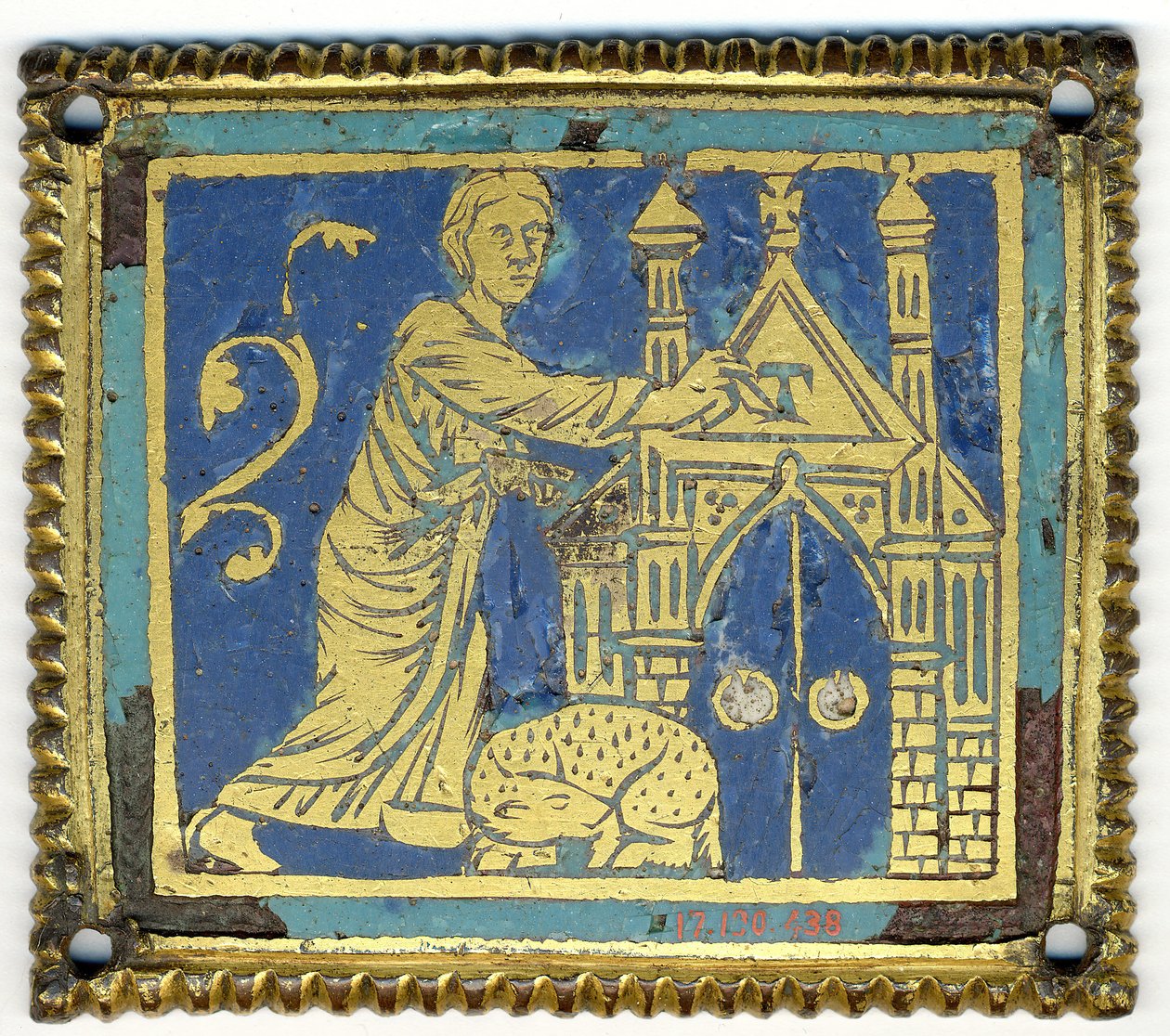 Plaquette met Markering van de Deur met de Letter Tau, Duits, ca. 1200 door Unbekannt