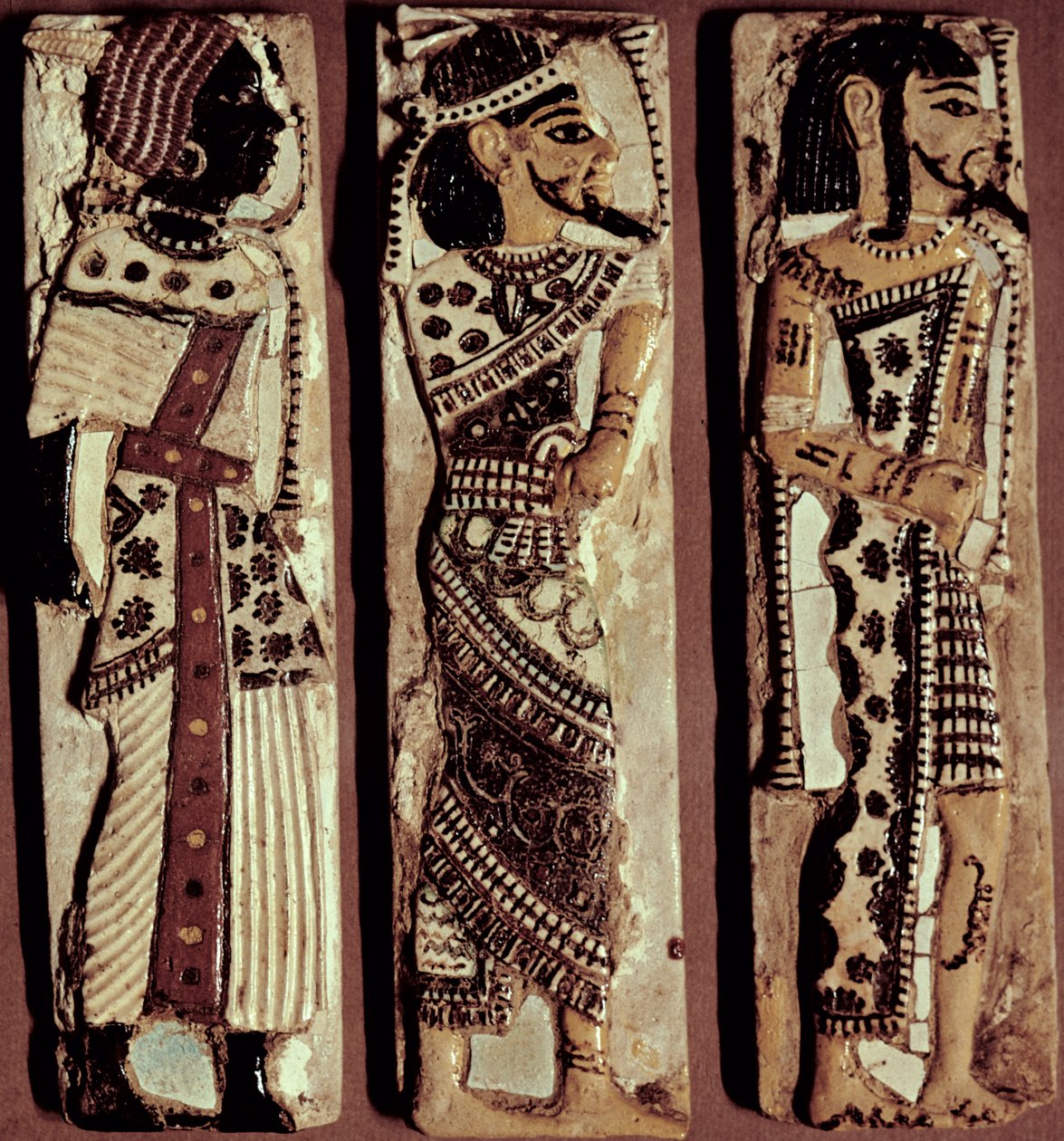 Platen van een deur in het paleis van Ramses III, Medinet Habu, Thebe, Egyptisch, Nieuwe Rijk, 20e Dynastie, ca. 1187-56 v.Chr. door Unbekannt