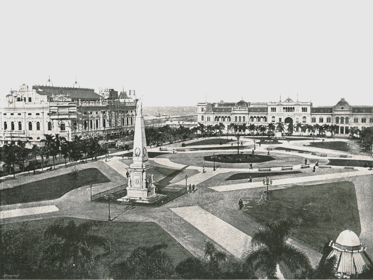 Plaza de la Victoria, Buenos Aires, Argentinië, 1895 door Unbekannt