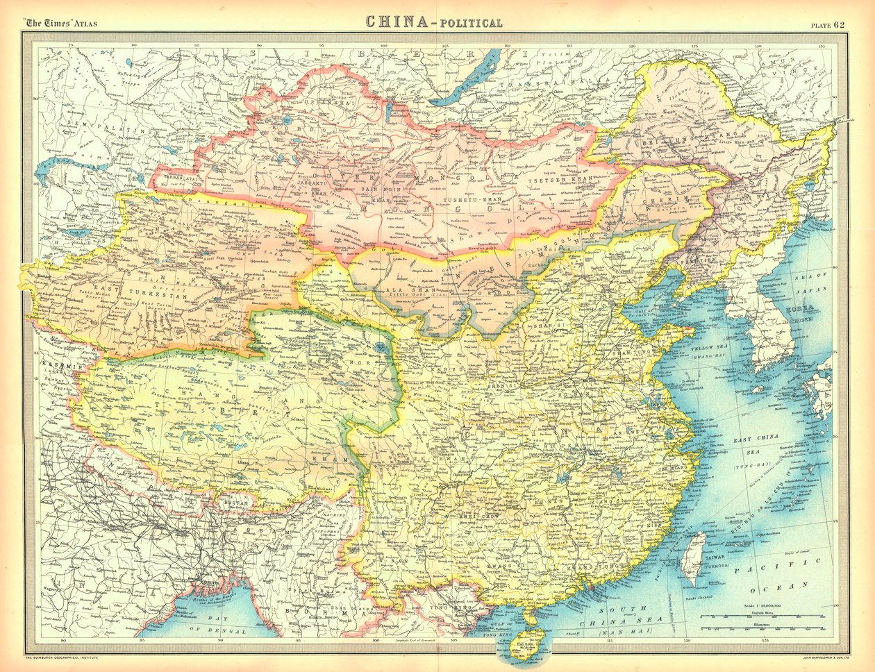 Politieke kaart van China door Unbekannt