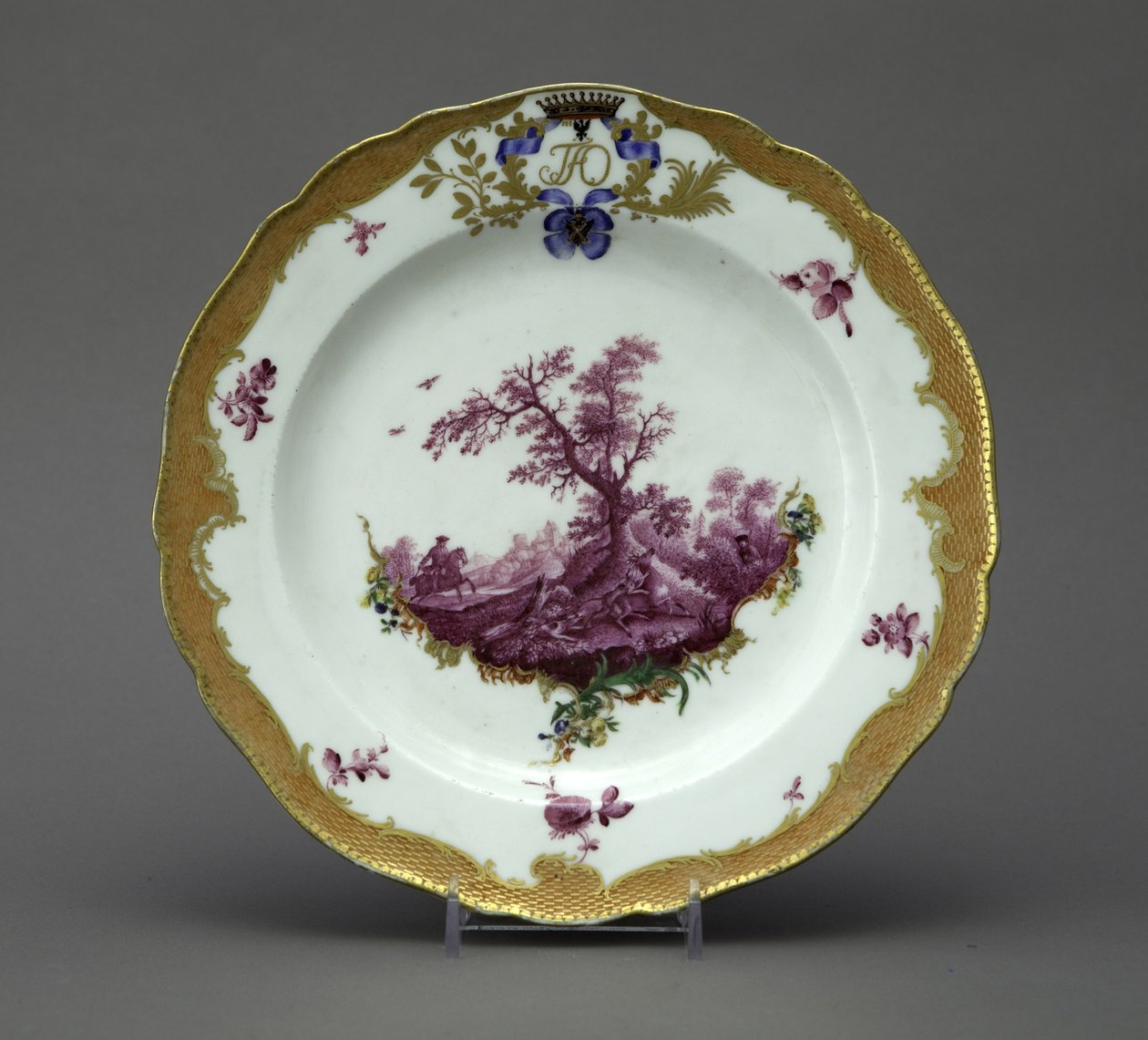 Porseleinen bord uit de Orlov-service, ca. 1770 door Unbekannt