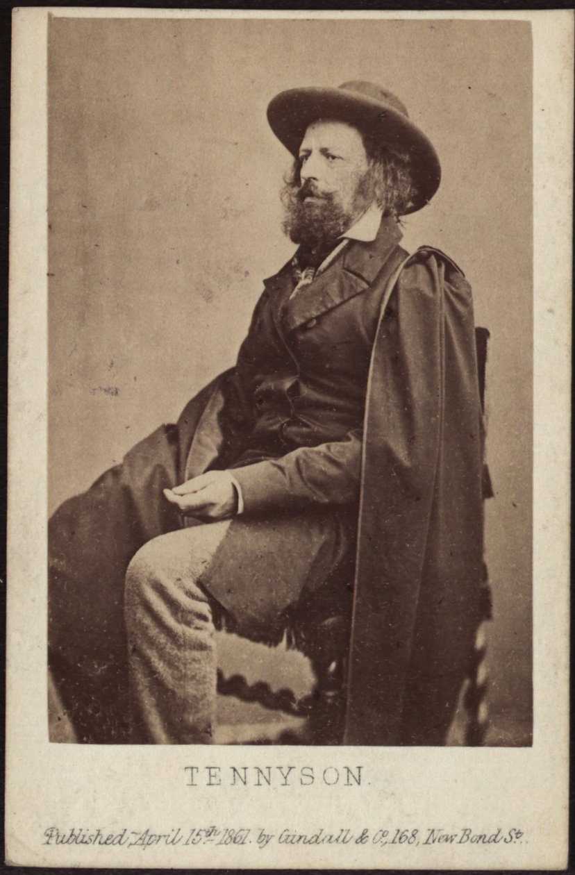 Portret van Alfred, Lord Tennyson 1809-1892, 1861 door Unbekannt