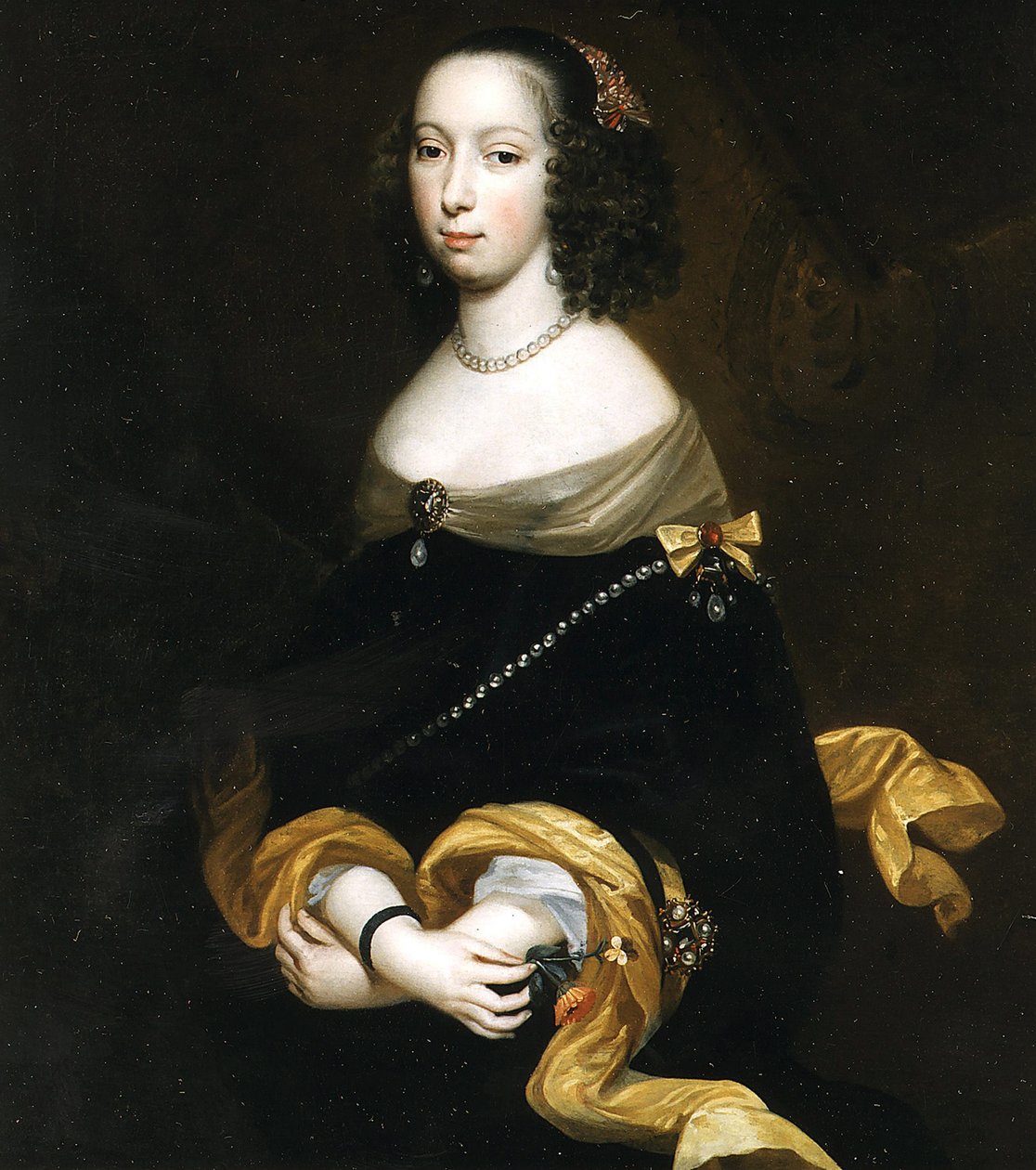 Portret van Anne de Croÿ 1564-1635, Hertogin van Aarschot, 1633 door Unbekannt