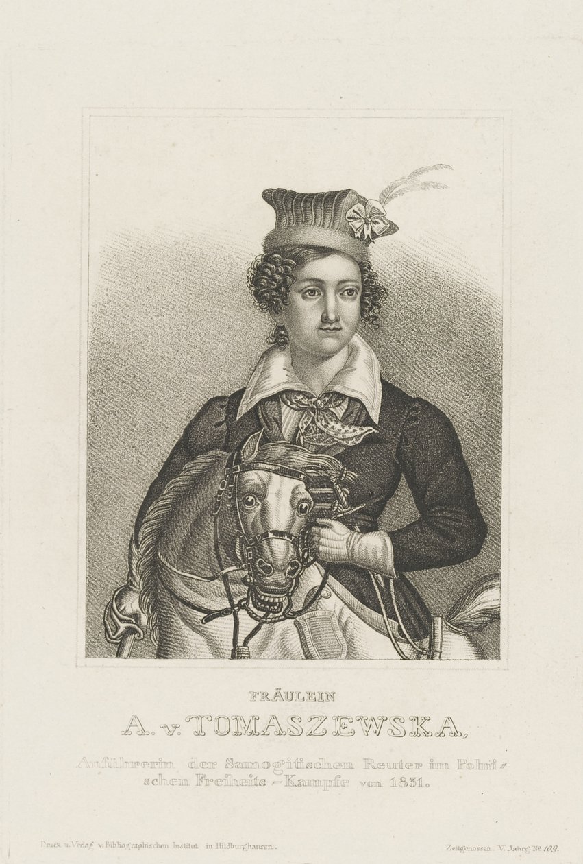 Portret van Antonina Tomaszewska 1814-1883, c. 1850 door Unbekannt
