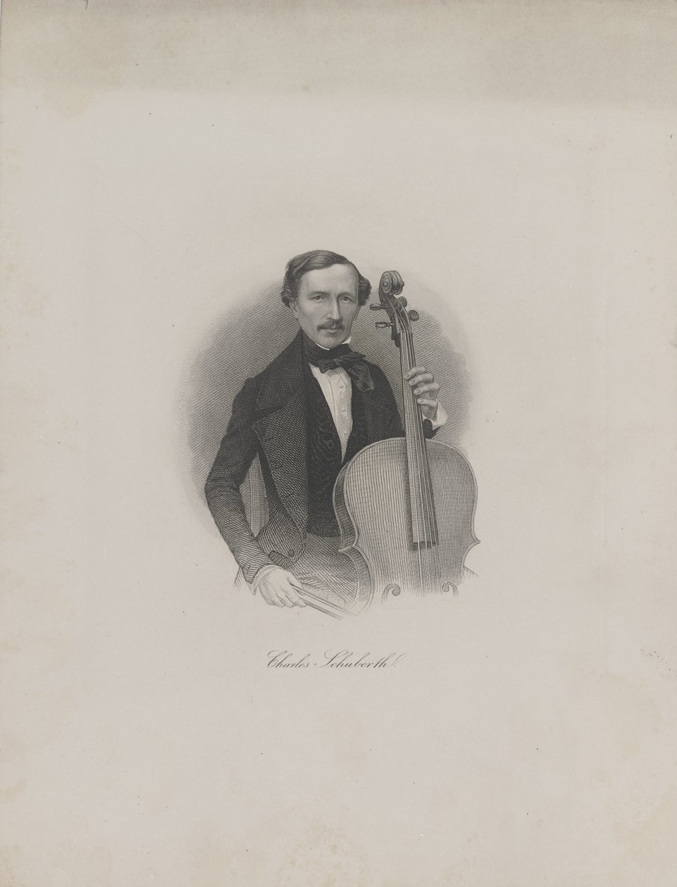 Portret van Carl Eduard Schuberth 1811-1863, c. 1850 door Unbekannt