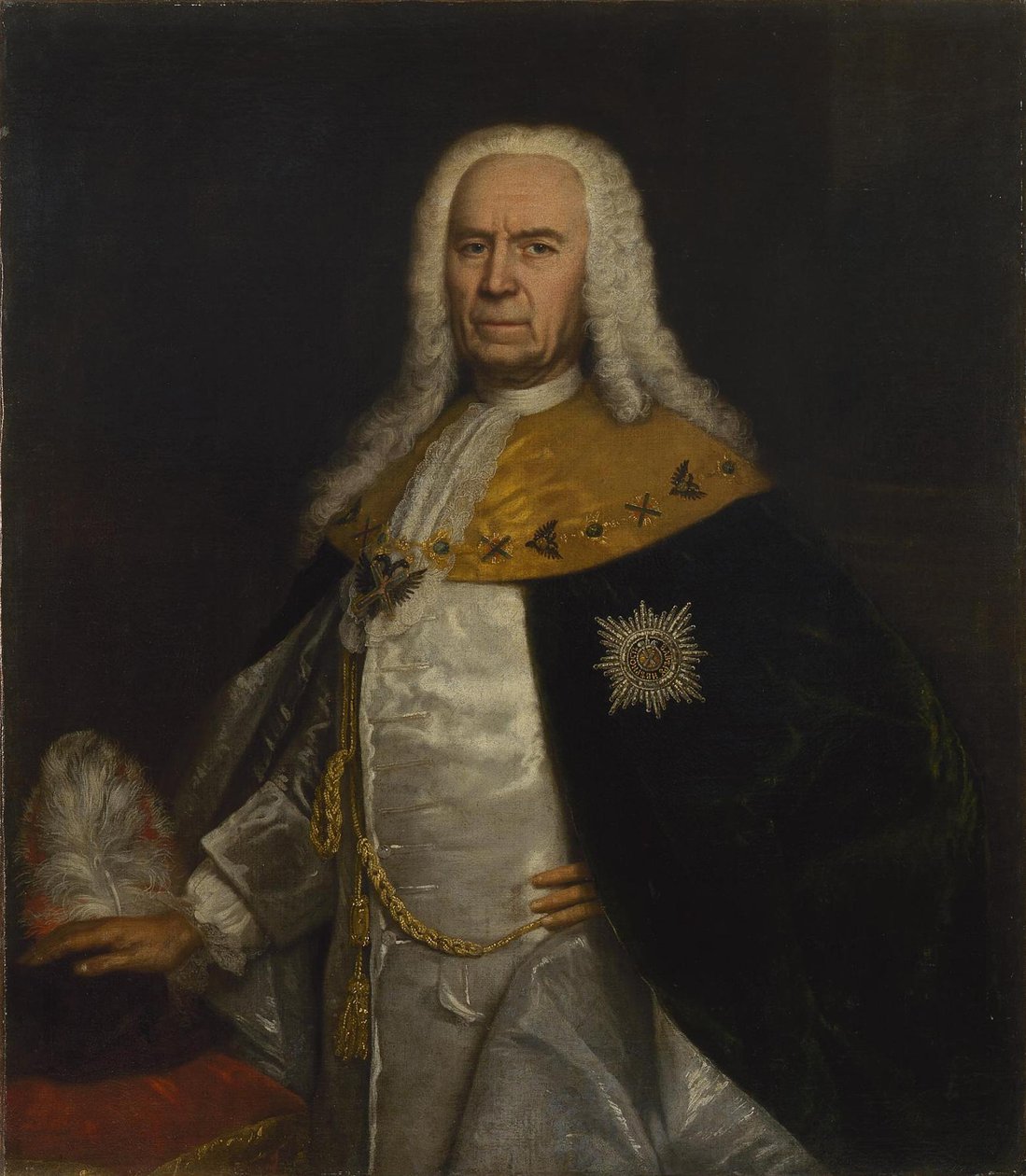 Portret van graaf Andrei Ivanovich Ushakov 1708-1739, midden 18e eeuw door Unbekannt