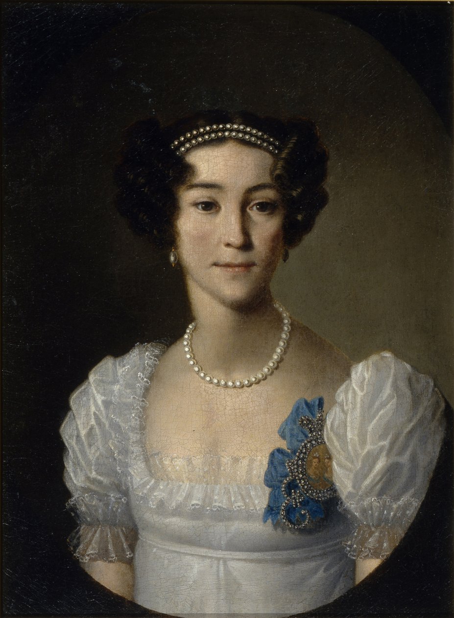 Portret van gravin Anna Alexeyevna Orlova van Chesma 1785-1848, begin 19e eeuw door Unbekannt