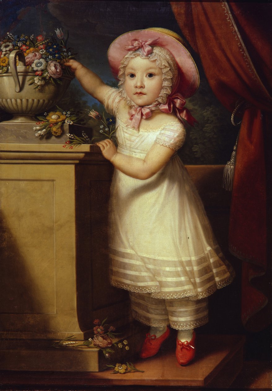 Portret van Ekaterina Dmitrievna Obreskova 1822-1874, ca. 1825 door Unbekannt