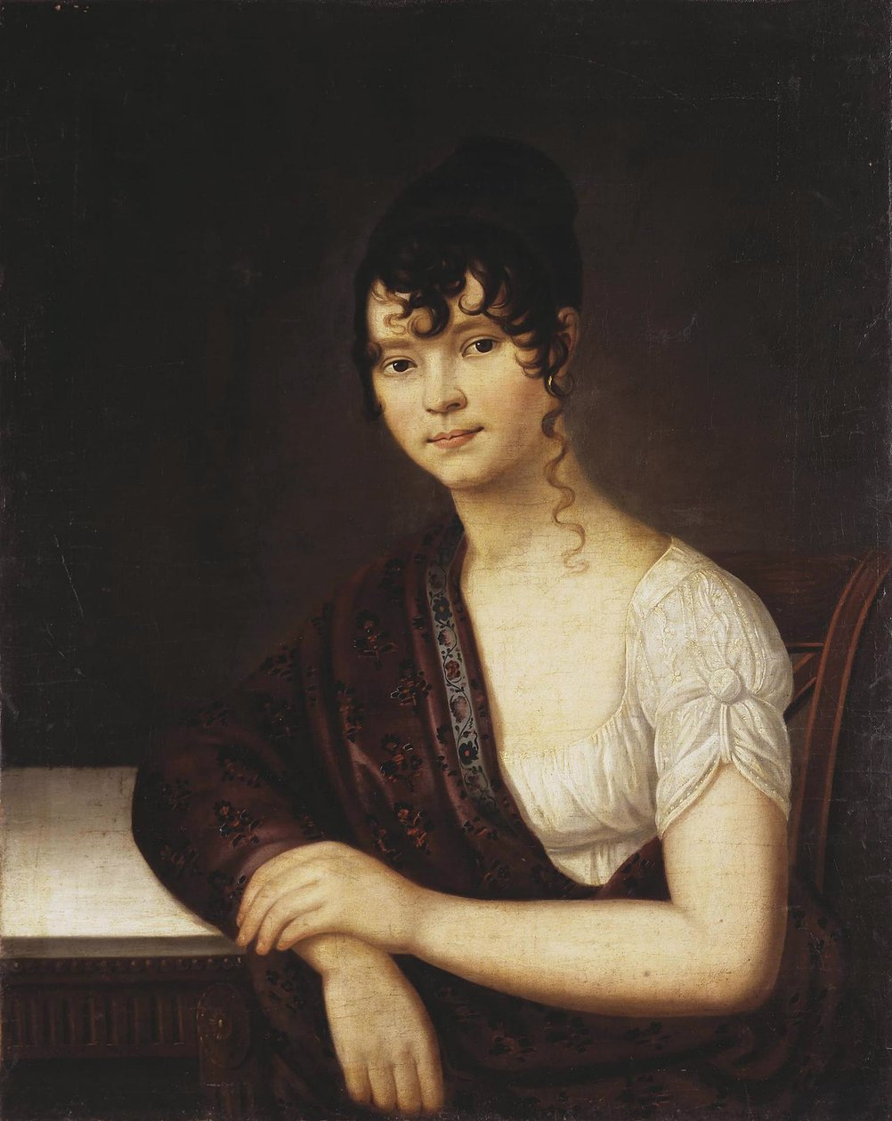 Portret van Elizaveta Ivanovna Ogareva 1784-1815, 1800s door Unbekannt