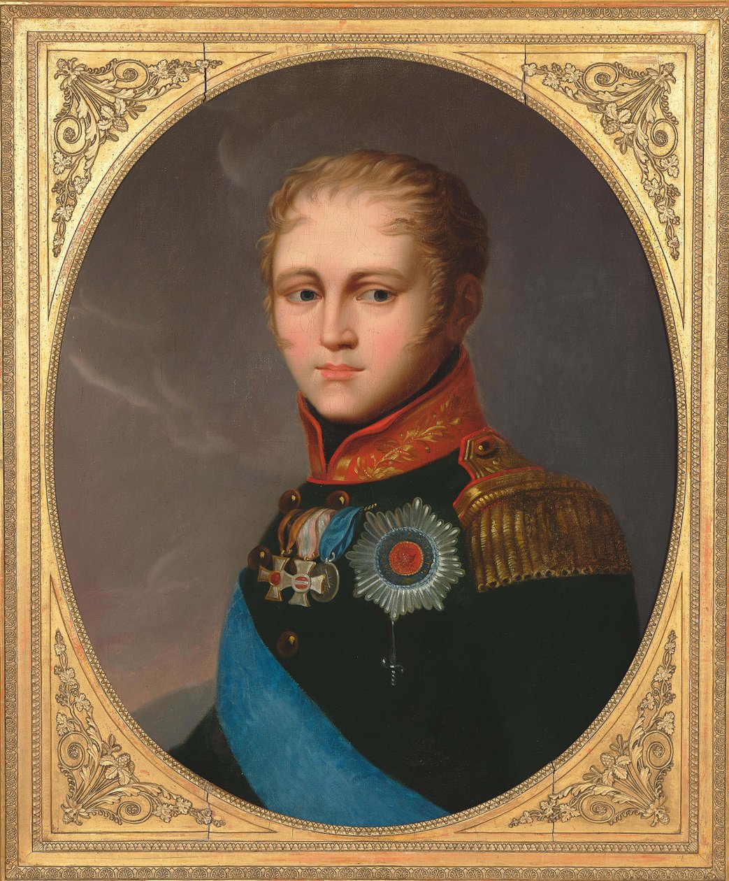 Portret van Keizer Alexander I 1777-1825, ca. 1810 door Unbekannt