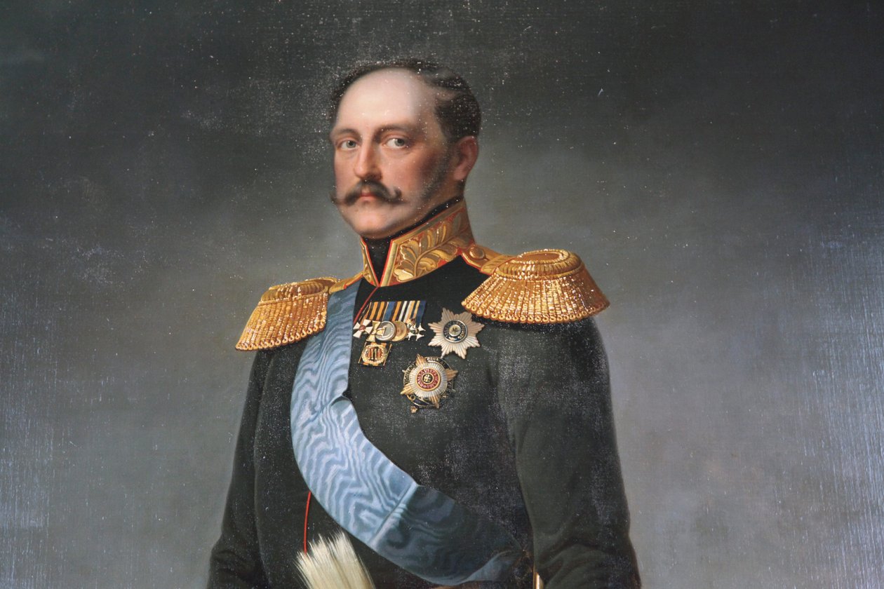 Portret van Keizer Nicolaas I, midden 19e eeuw door Unbekannt