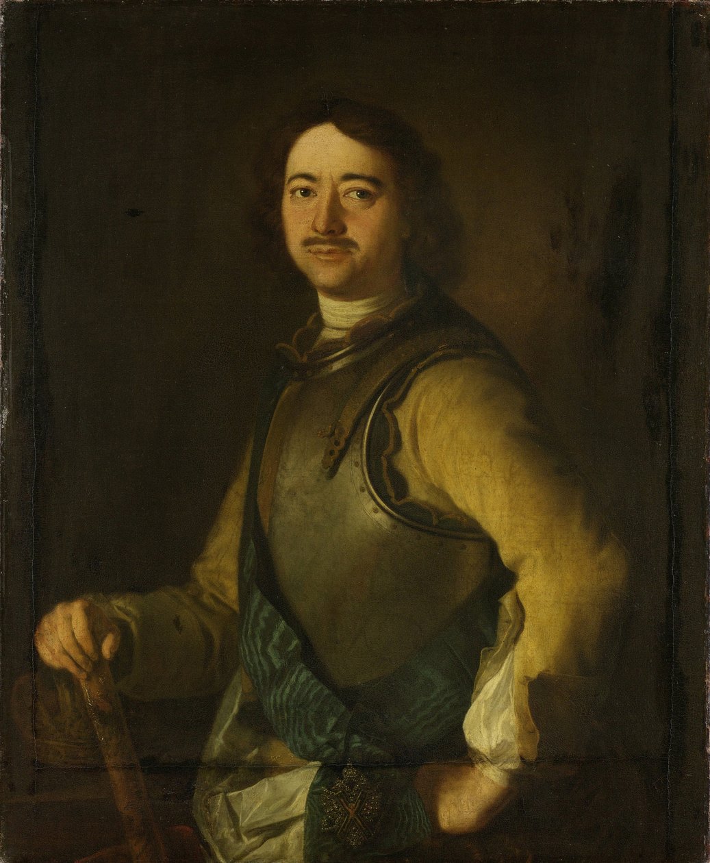Portret van keizer Peter I de Grote 1672-1725, begin 18e eeuw door Unbekannt