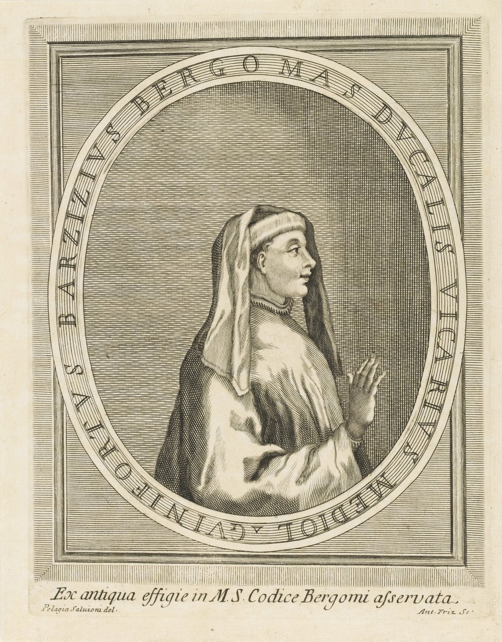 Portret van Gasparinus de Bergamo, 1716-1717 door Unbekannt