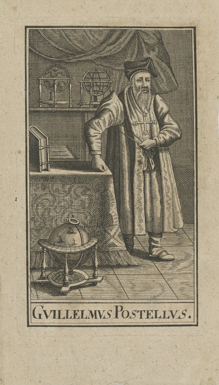 Portret van Guillaume Postel 1510-1581, voor 1740 door Unbekannt