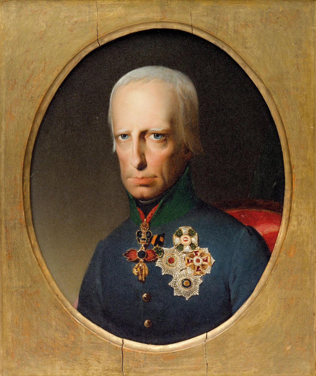 Portret van Heilige Roomse Keizer Frans II 1768-1835, ca. 1830 door Unbekannt