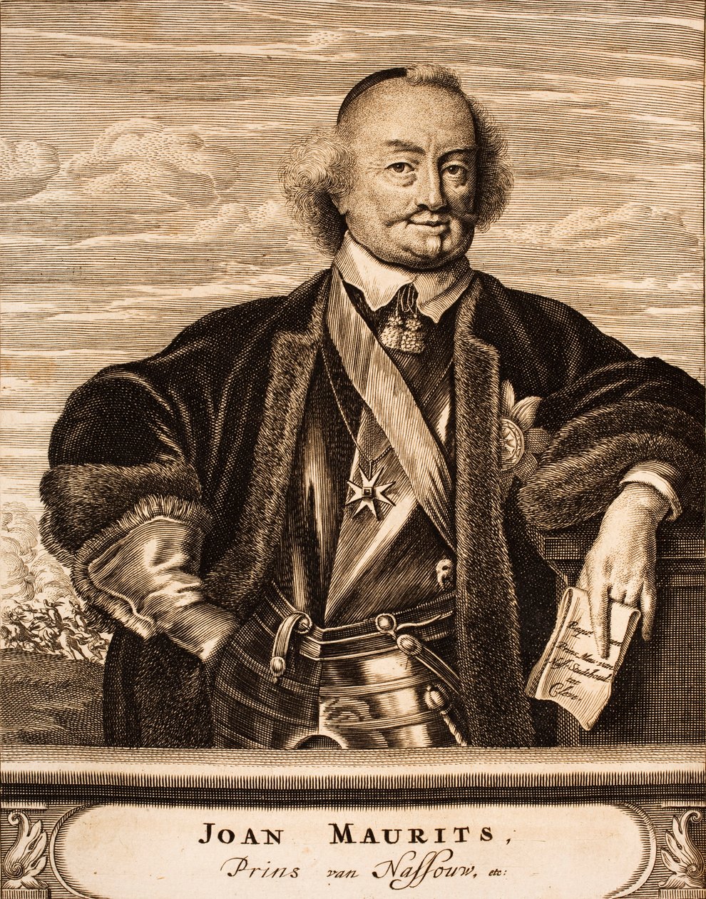 Portret van Johan Maurits, Prins van Nassau-Siegen, 1675 door Unbekannt