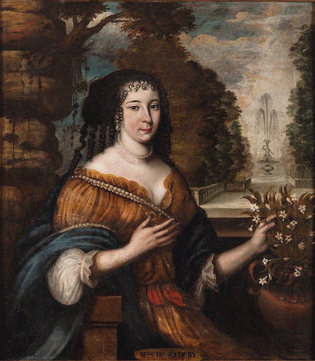 Portret van Madeleine de Scudéry door Unbekannt