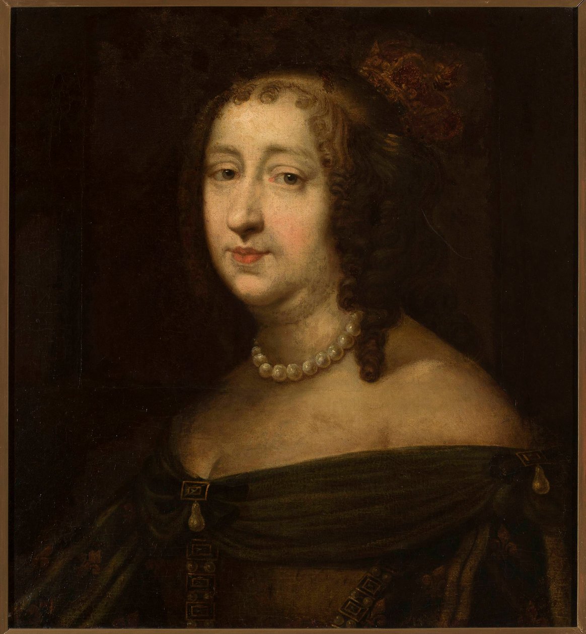 Portret van Marie Louise Gonzaga 1611-1667, Koningin van Polen, Midden 17e eeuw door Unbekannt