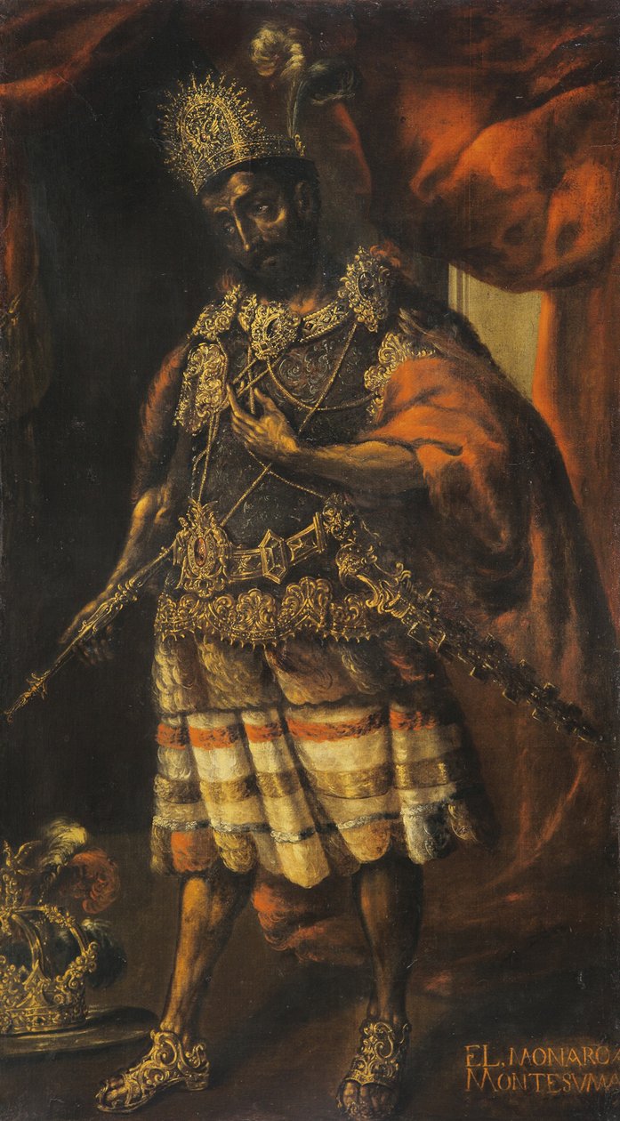 Portret van Moctezuma II door Unbekannt