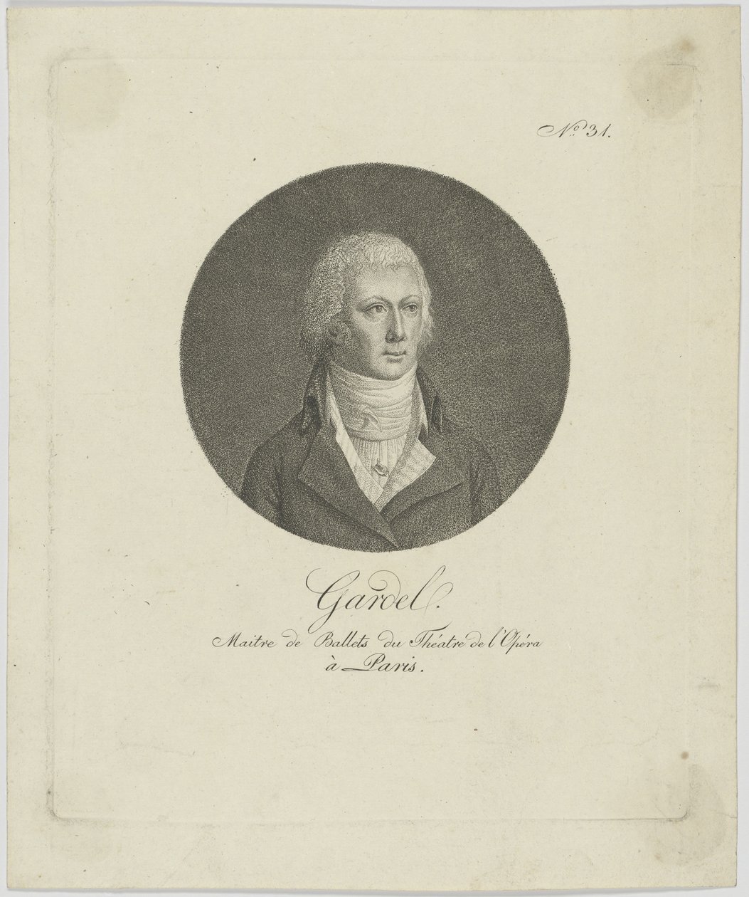 Portret van Pierre-Gabriel Gardel 1758-1840, ca. 1787 door Unbekannt