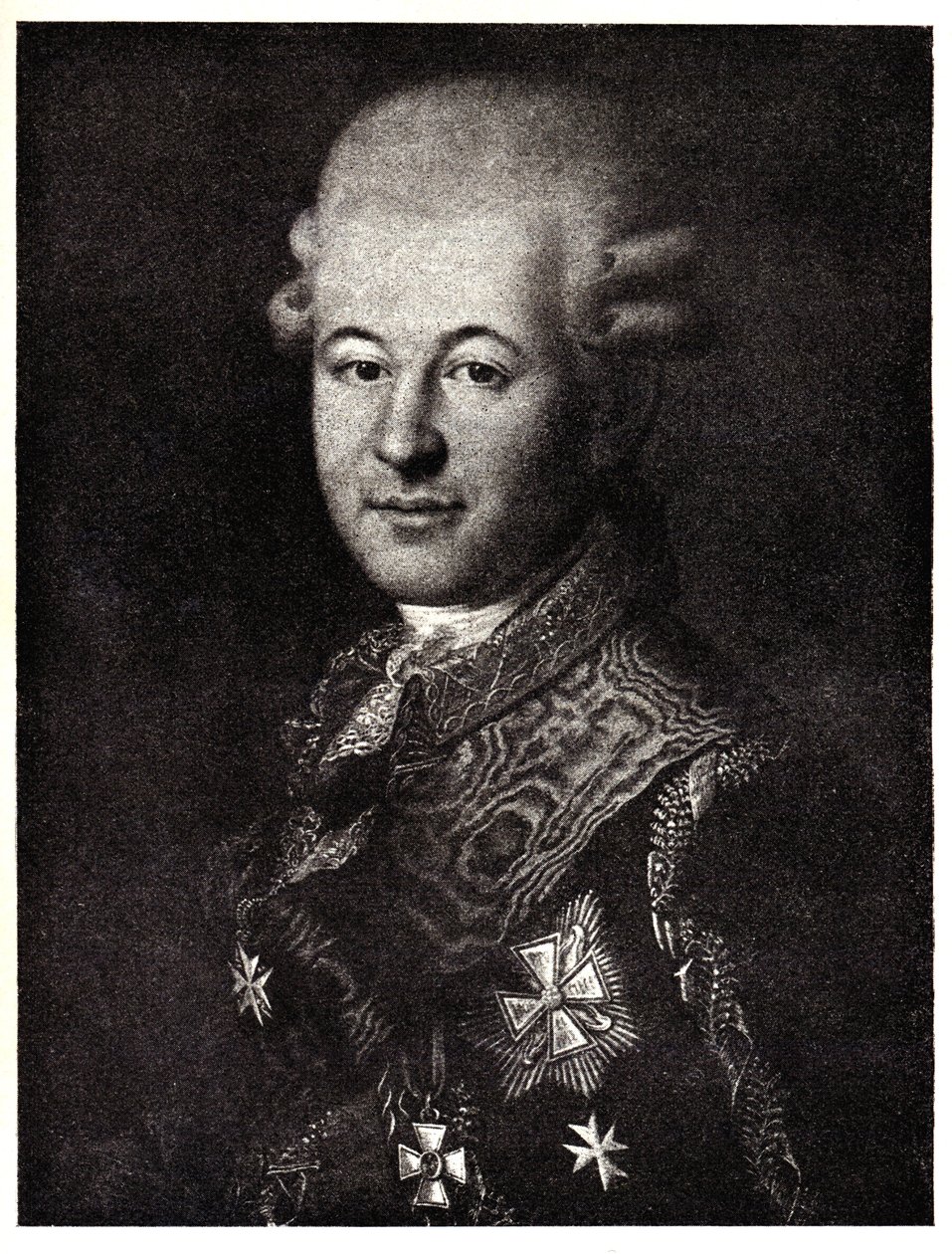 Portret van Semyon Zorich 1745-1799, de favoriet van Catharina de Grote, begin 19e eeuw door Unbekannt