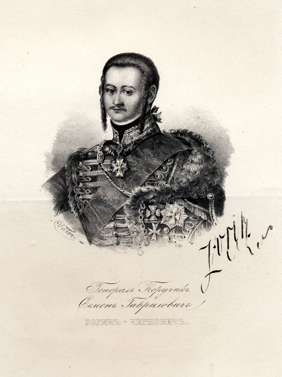 Portret van Semyon Zorich 1745-1799, de favoriet van Catharina de Grote, eind 18e eeuw door Unbekannt