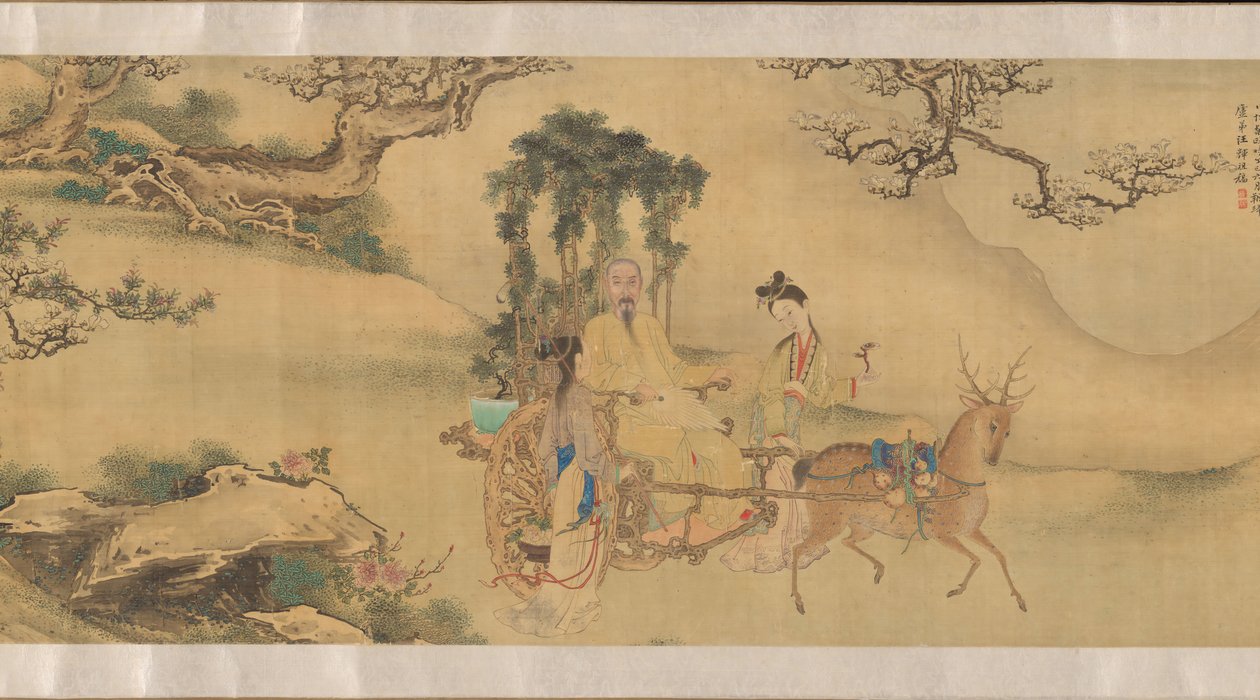 Portret van Shaoyu in de gedaante van Liu Ling, ca. 1795 door Unbekannt